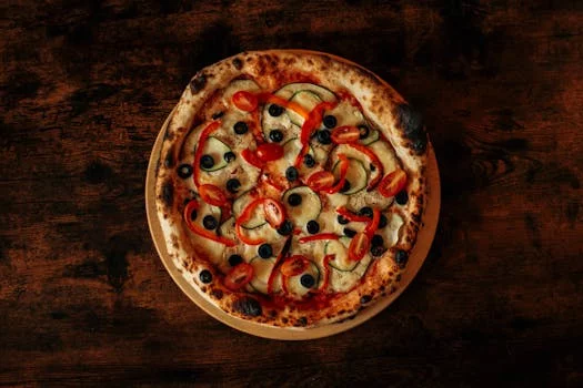 veggie pizza fresh vegetables